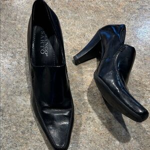 Franco Sarto Elegant Black Leather Heels
